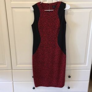 Red cheetah print dress